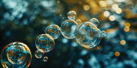 Poster - Bubbles floating in the air, perfect for adding a touch of whimsy to any project