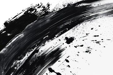 Poster - A black and white photo capturing the essence of a brush stroke. This versatile image can be used in various creative projects