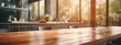 © Максим Зайков - Kitchen background top counter interior wood blur home wooden empty room light white. Top kitchen product background desk modern window food display design texture tabletop restaurant board wall space