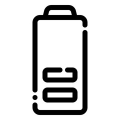 Poster - battery icon in line style