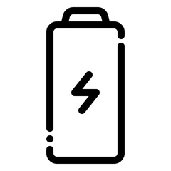 Poster - charge icon in line style