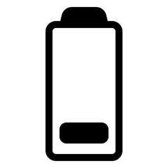 Poster - battery icon in solid style