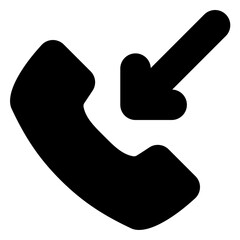 Canvas Print - incoming call icon in solid style