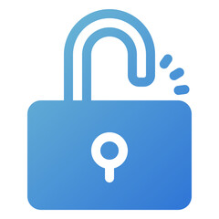 Canvas Print - unlock icon