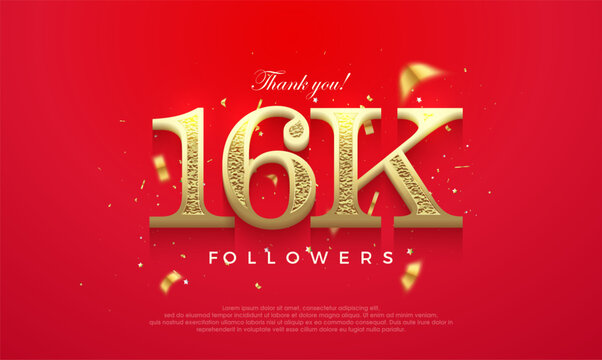 16k number to say thank you. social media post banner poster design.