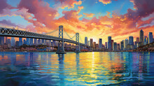 Golden Gate Bridge In San Francisco As The Famous Landmark
