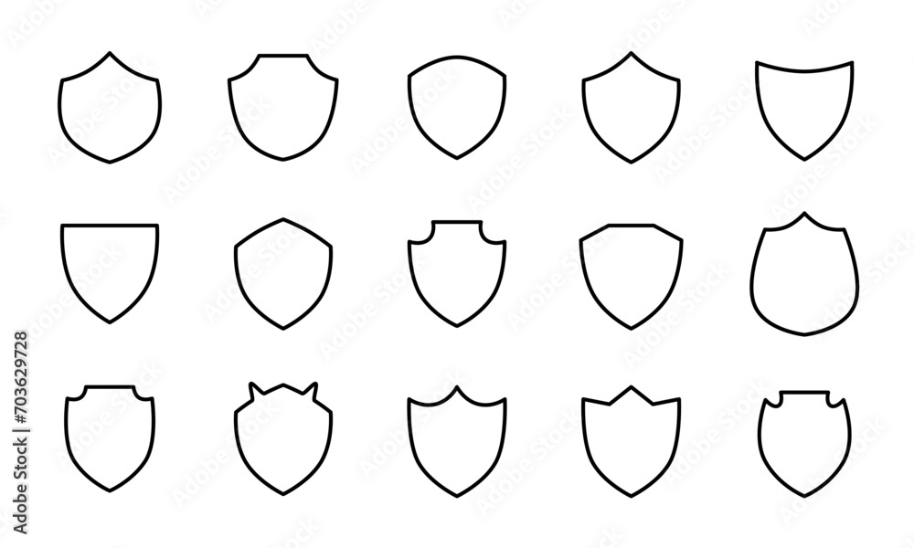 盾のアイコンセット/シールド/セキュリティ/防御/保護/安全/守る/イラスト/ベクター Stock Vector | Adobe Stock