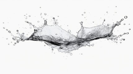 Wall Mural - Water liquid splash isolated on white background includes clipping path, transparent background (PNG).. isolated on white background,. Created using Generative AI Technology