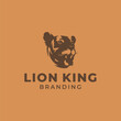 Lion King Logo Design Branding Vector