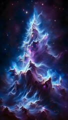 Wall Mural - Starry night cosmos Colorful nebula cloud in space galaxy	