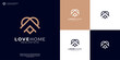 Minimalist Home and love logo design inspiration