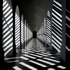 Wall Mural - Abstract patterns created by light and shadow.