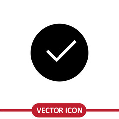 Poster - Checked icon vector flat trendy style illustration on white background..eps