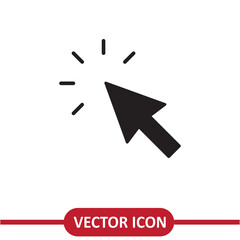 Poster - Click icon vector. Cursor sign, flat trendy style illustration on white background..eps