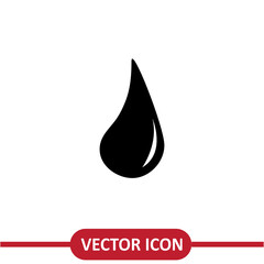 Poster - Drop vector icon flat simple illustration on white background..eps