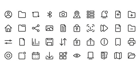 icon set of computer user interface