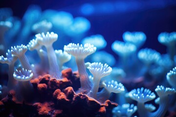 Wall Mural - Moonlit Coral: Underwater coral.