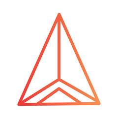 Poster - Geometry Pyramid Triangle Gradient Outline Icon