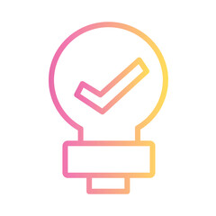 Poster - Idea Abstract Bulb Gradient Outline Icon