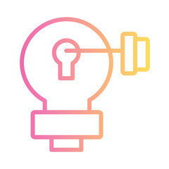 Poster - Idea Abstract Bulb Gradient Outline Icon