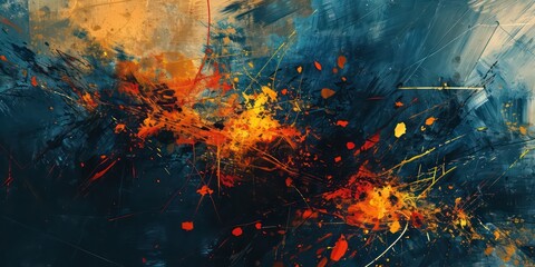 Abstract Nighttime Firefight color.