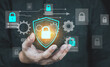 © Kenstocker - Cyber security and antivirus on network concept, Hacker and spam protection.
