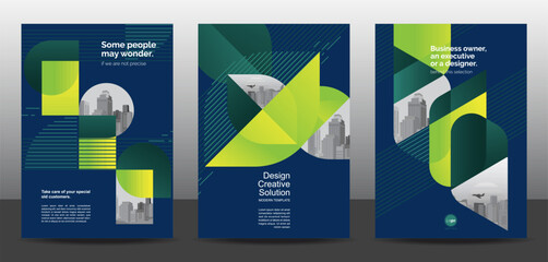 Wall Mural - template vector design set for brochure, annualreport, corporate presentation, portfolio, flyer, lay
