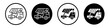 Haul icon set. construction haul truck and car vector symbol in a black filled and outlined style.