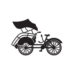 Poster - Rickshaw symbol logo icon, vector illustration template design