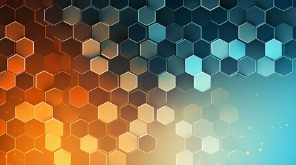 Poster - Geometric abstract pattern in the form of hexagons. Graphics.