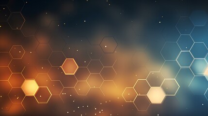 Poster - Geometric abstract pattern in the form of hexagons. Graphics.