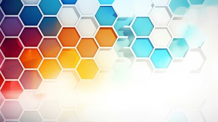 Poster - Geometric abstract pattern in the form of hexagons. Graphics.