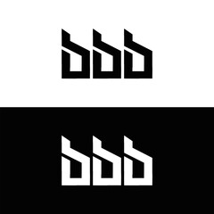 bbb logo. bbb set , b b b design. white bbb letter. bbb, b b b letter logo design. initial letter bb