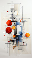 Wall Mural - Abstract watercolor painting, esoteric background.