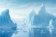 Ethereal Iceberg Landscape in Mist.
