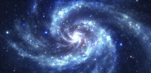 Wall Mural - galaxy with star and noise blue background
