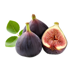 Wall Mural - dark figs Isolated on transparent background