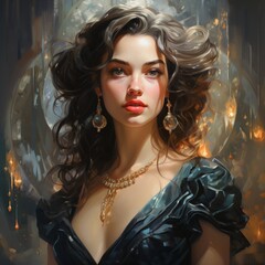 Poster - Generative AI Diamond Elegance highlights and reflections
