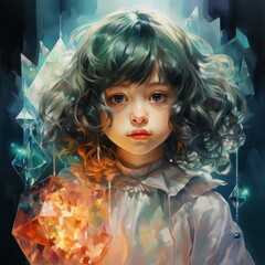 Poster - Generative AI Gemstone Girl