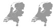 Netherlands gray map with provinces. Vector illustration.