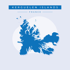 Wall Mural - Vector illustration vector of Kerguelen Islands map France