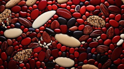 Poster - Generative AI red turned stones create a beautiful background