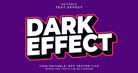 Leinwandbilder - Editable text style effect - Dark Effect text style theme.