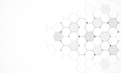 Aufkleber - Abstract design element with geometric background of hexagons shape pattern