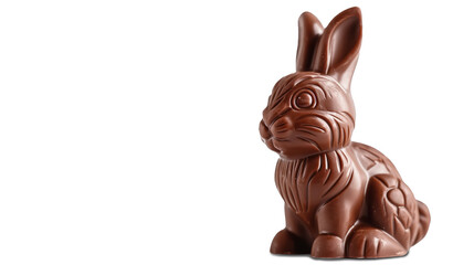 chocolate easter bunny isolated on transparent background