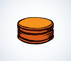 Sticker - Iron bottle cap. Vector drawing