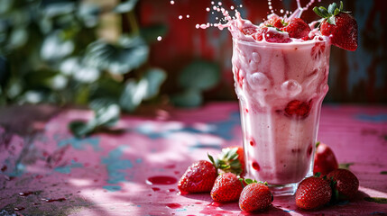 Canvas Print - strawberry shake