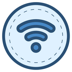 Wall Mural - wifi area icon