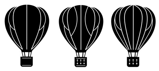 Poster - Air ballon icon. Collection vector illustration of icons for business. Black icon design.