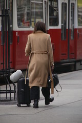 Wall Mural - Elegant woman in the city